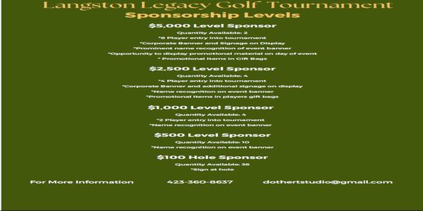 3rd Annual Langston Legacy Golf Tournament promotional image