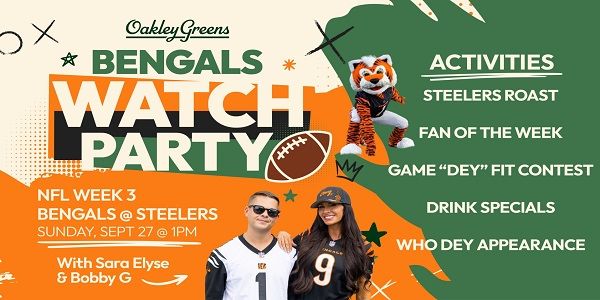 Bengals vs. Steelers Roast and Rivalry Watch Party w Sara Elyse! promotional image