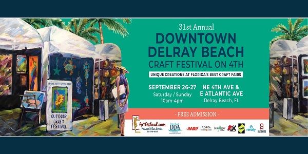 31st Annual Downtown Delray Beach Craft Festival on 4th promotional image