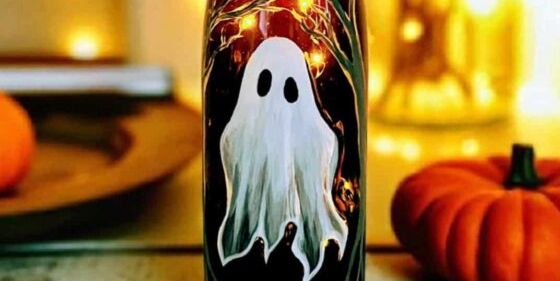 Ghostly Night Bottle Lamp!! Lights Included! promotional image