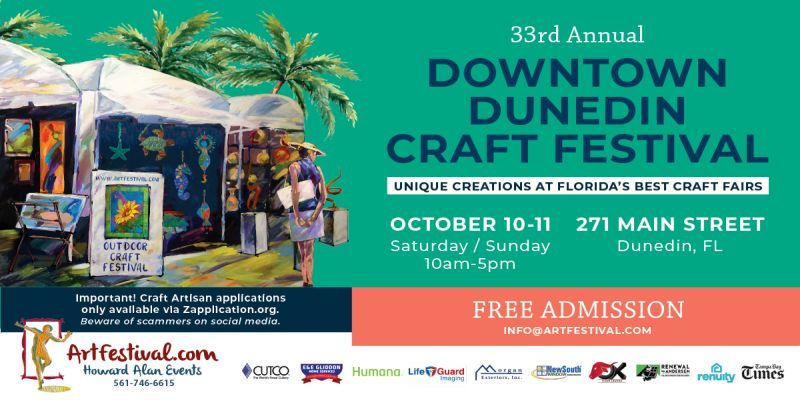 33rd Annual Downtown Dunedin Craft Festival promotional image