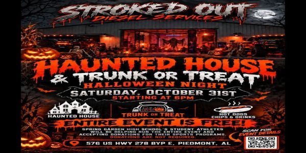 FREE Haunted House and Trunk or Treat – Halloween Night! promotional image
