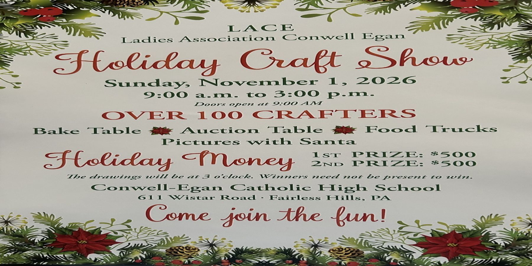Conwell-Egan Holiday Craft Show promotional image