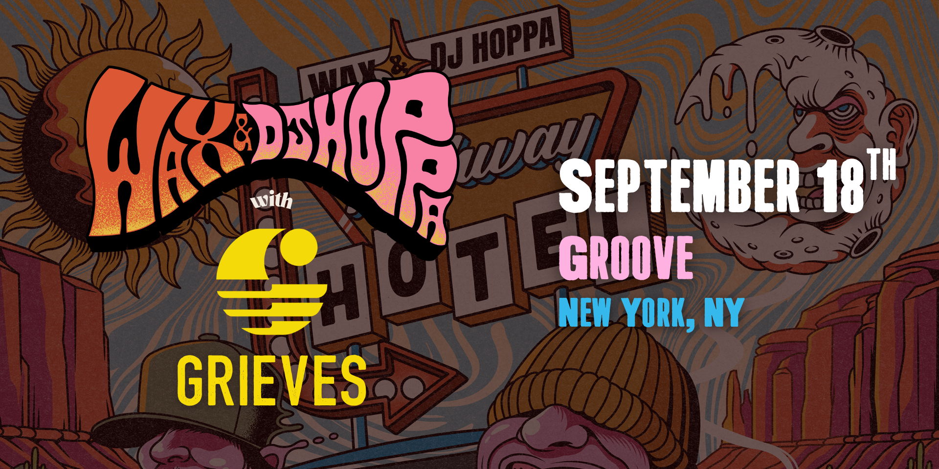 Wax + DJ Hoppa, Grieves promotional image