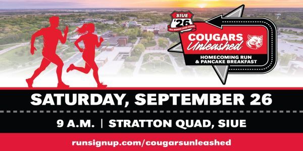 SIUE Cougars Unleashed Homecoming Run and Pancake Breakfast promotional image