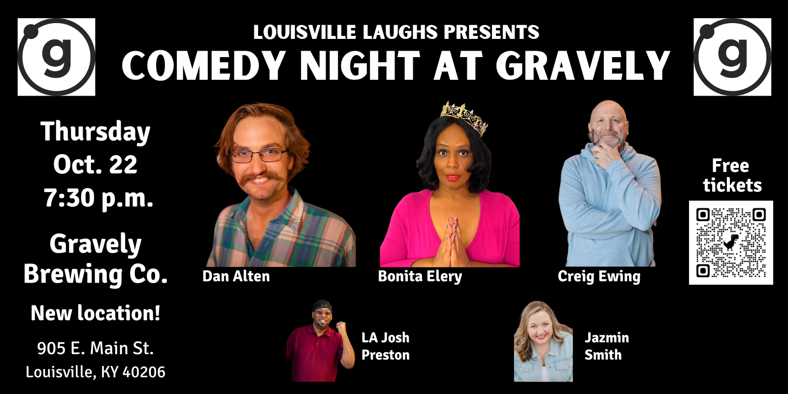 Oct. 22 Comedy Night at Gravely
