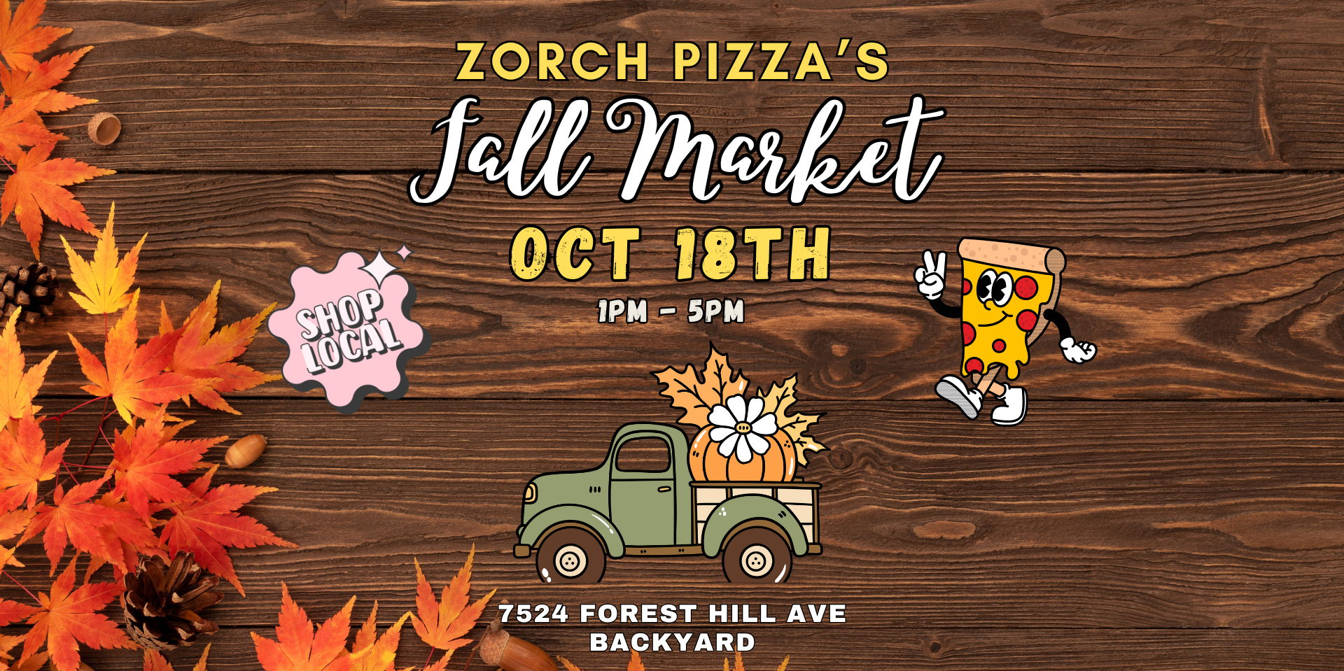 Fall Artisan Market at Zorch Pizza promotional image