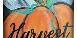 Pumpkin Harvest Wooden Sign - Painting Class promotional image
