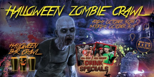 Kansas City Zombie Crawl - Halloween Bar Crawl - Party Pass to 10+ Bars - Fri Oct 30th promotional image