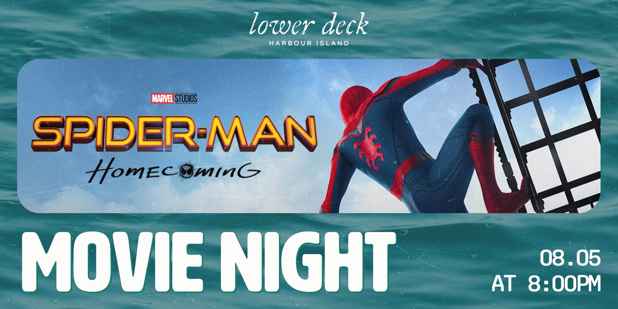 Movie Night at Lower Deck: Spiderman- Homecoming promotional image