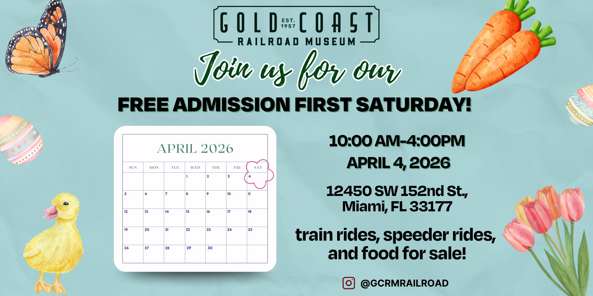 April 1st Saturday Free Admission! promotional image