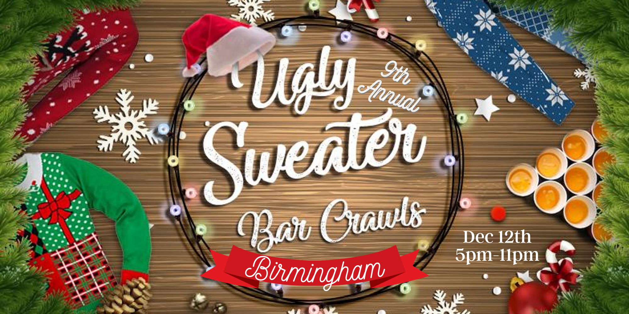 Birmingham Ugly Sweater Crawl: 9th Annual promotional image