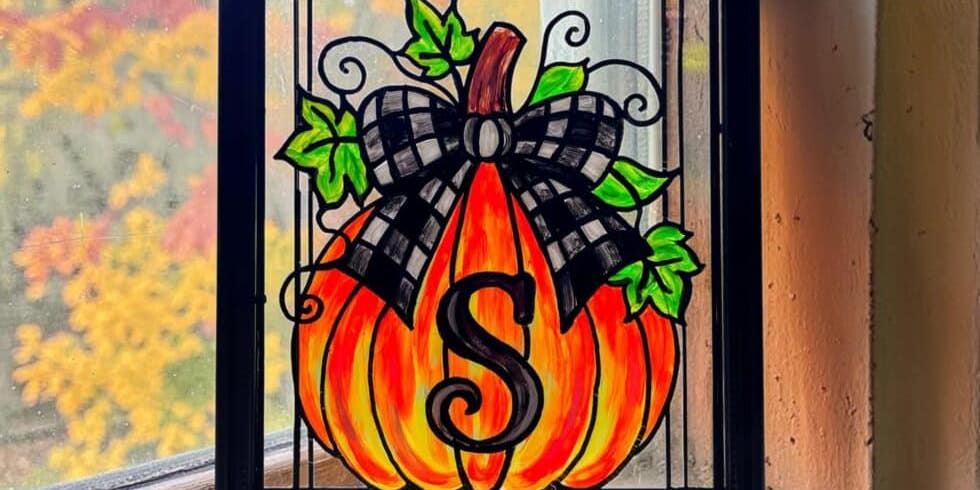Monogram Pumpkin - Glass Art promotional image