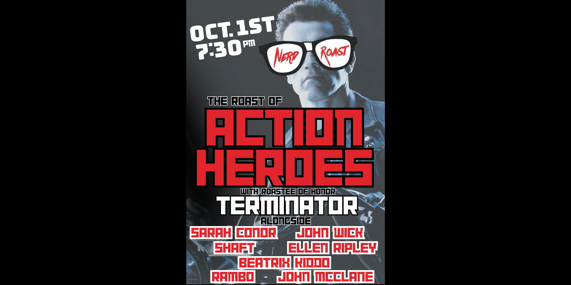Nerd Roast: Roast of Action Heroes! Plus Free Pizza! promotional image