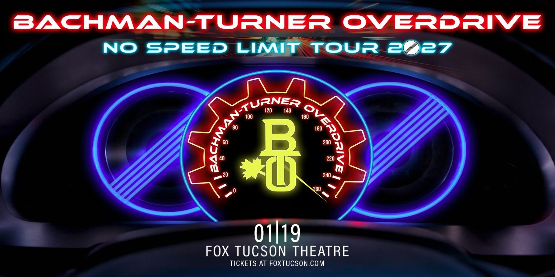 Bachman-Turner Overdrive: No Speed Limit Tour 2027 promotional image