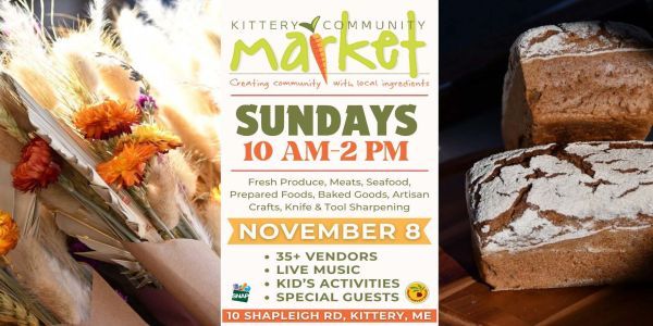 Kittery Community Market | Sunday, November 8th| 10-2 PM promotional image