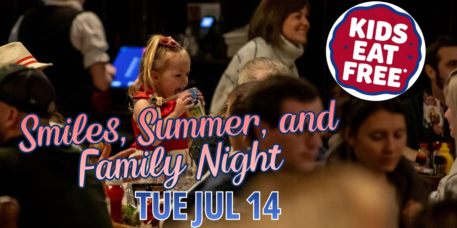 The More, the Merrier. July Family Night Is Here. promotional image