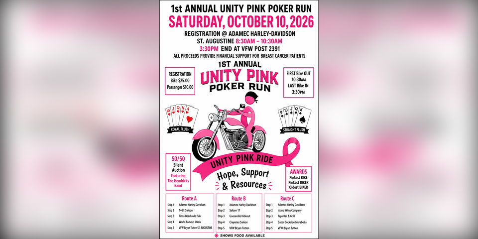 Unity Pink Motorcycle Ride & Event - St. Augustine promotional image