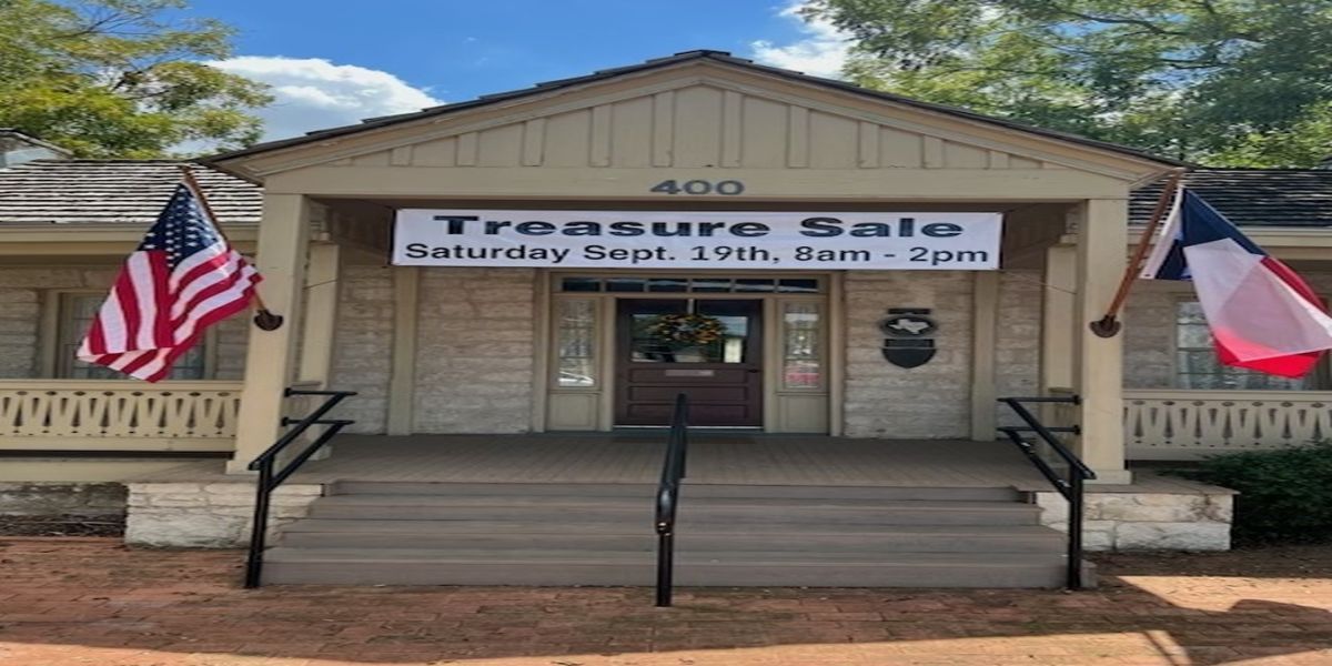 Heritage Association of San Marcos 6th Annual Treasure Sale. Sept 19th promotional image