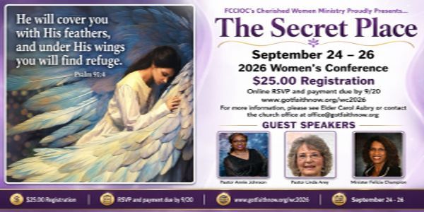 The Secret Place | 2026 Women's Conference | September 24-26 promotional image