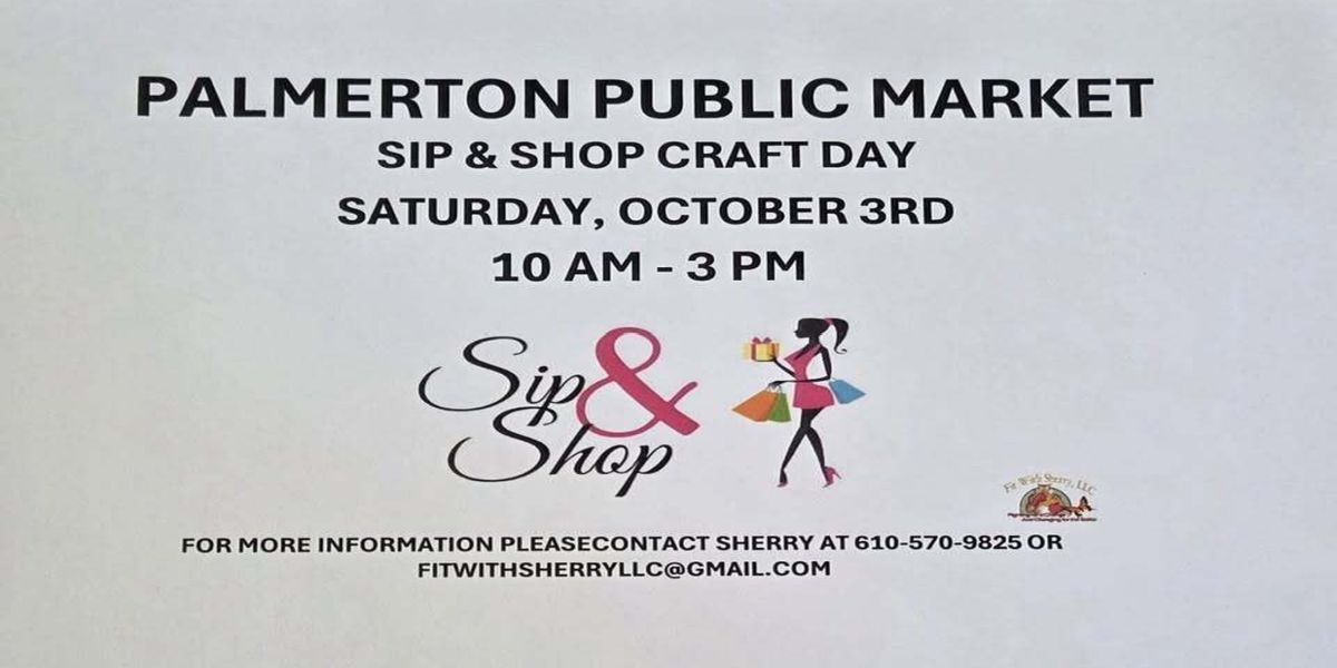 Sip and Shop Craft Day promotional image