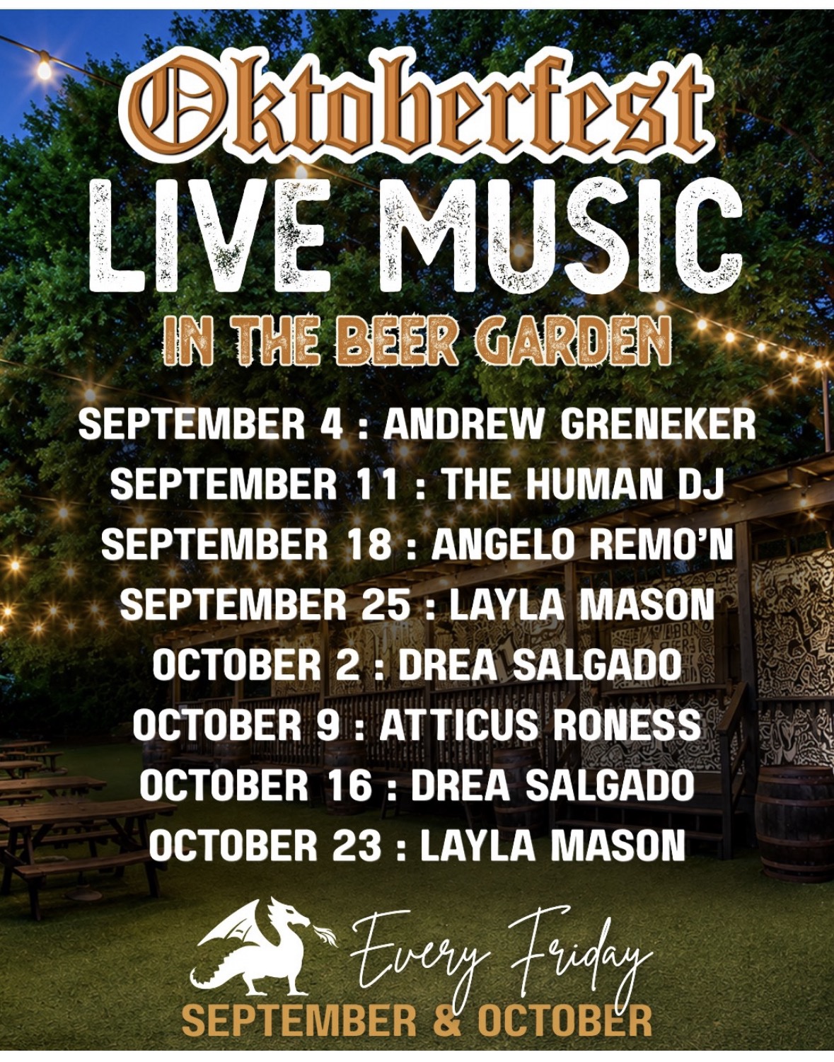 Live Music in the Beer Garden: Oktoberfest Music Series photo 1