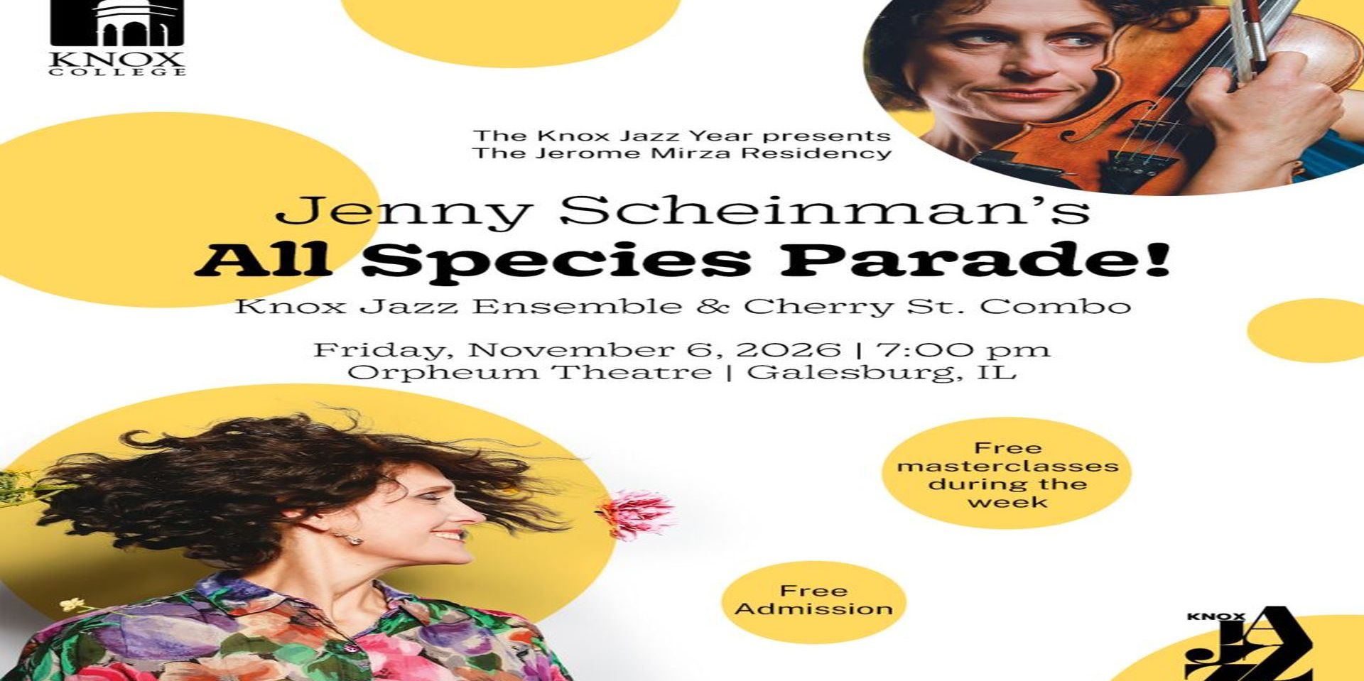 Mirza Residency Concert: Jenny Scheinman’s All Species Parade promotional image