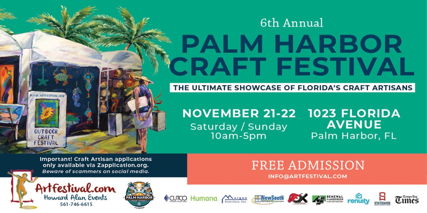 6th Annual Palm Harbor Craft Festival promotional image