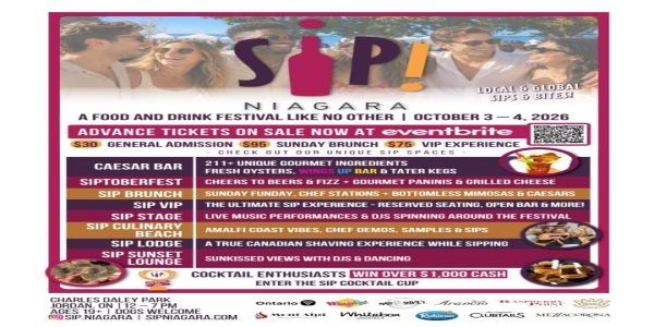 SIP Niagara Food and Drink Festival promotional image