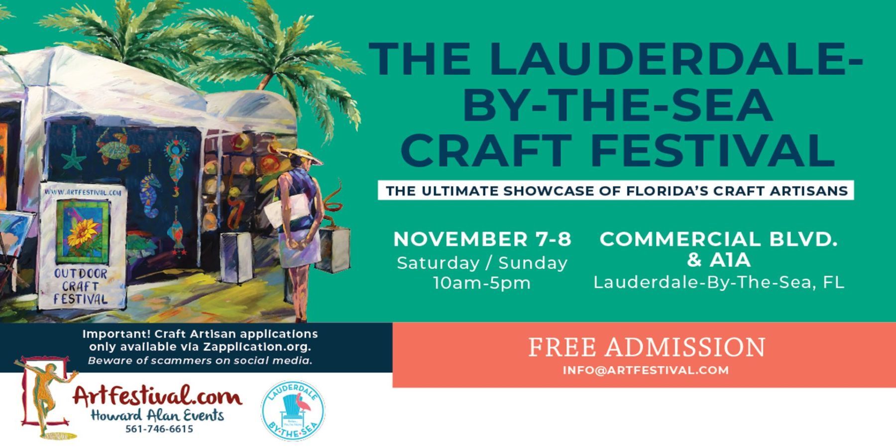 The Lauderdale-By-The-Sea Craft Festival promotional image