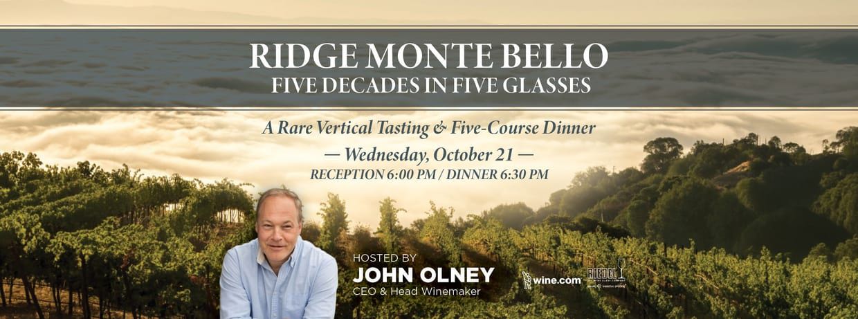 RIDGE MONTE BELLO: FIVE DECADES IN FIVE GLASSES promotional image