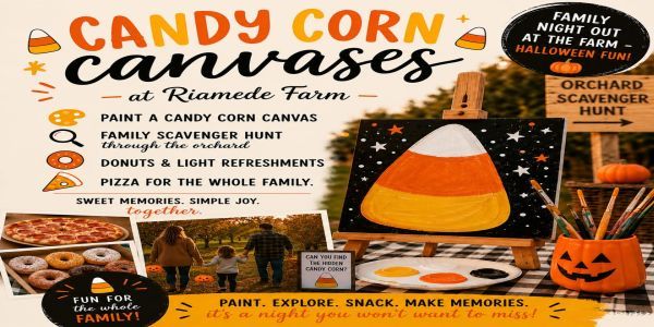 Candy Corn Canvas and Family Night Out at the Farm promotional image