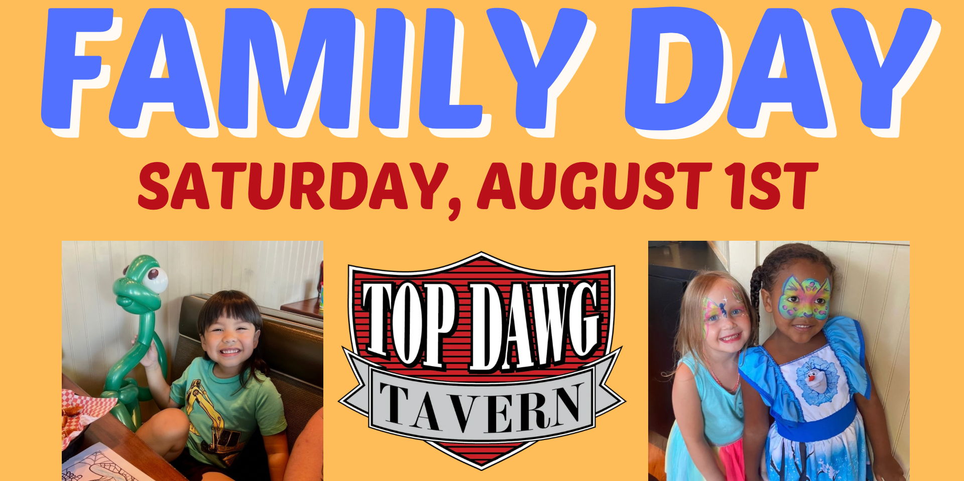 Family Day at Top Dawg Tavern promotional image