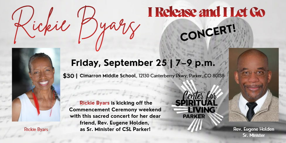 Rickie Byars "I Release and I Let Go" Concert promotional image