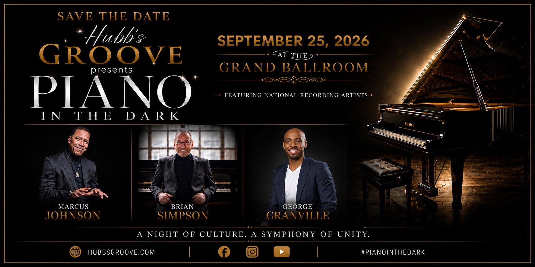 Piano In The Dark featuring Brian Simpson, Marcus Johnson, George Granville In Candle Light promotional image