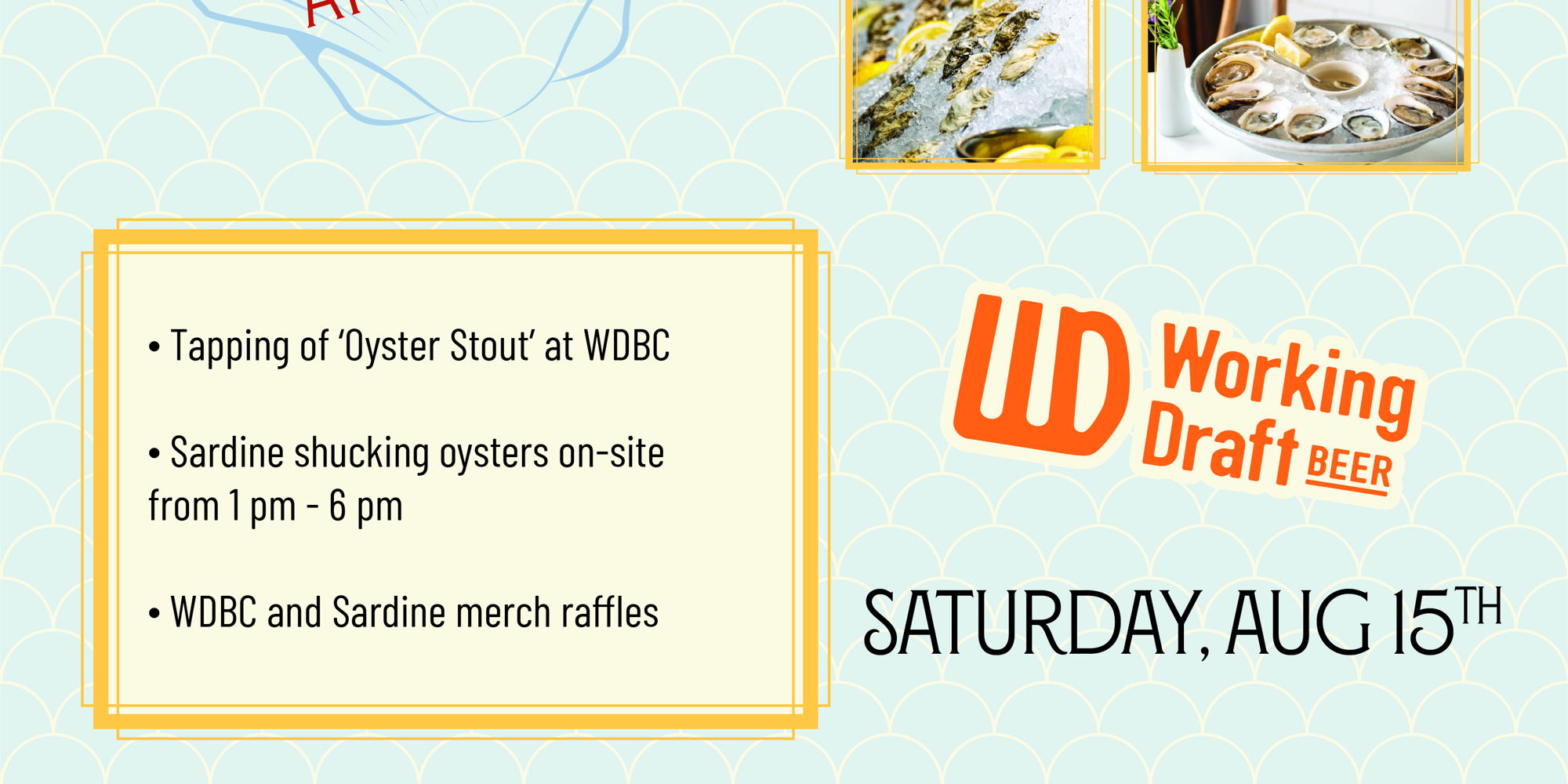 Shell-ebrate Oysters w/ Sardine at WDBC promotional image