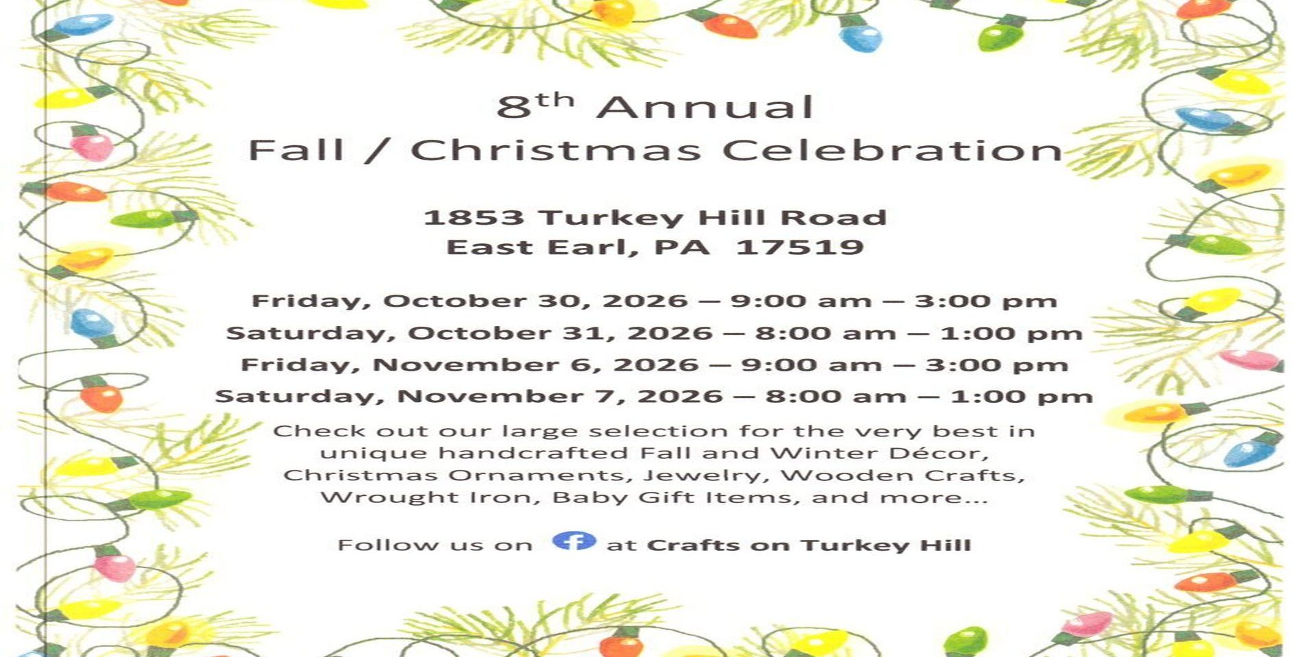 8th Annual Fall/Christmas Celebration promotional image