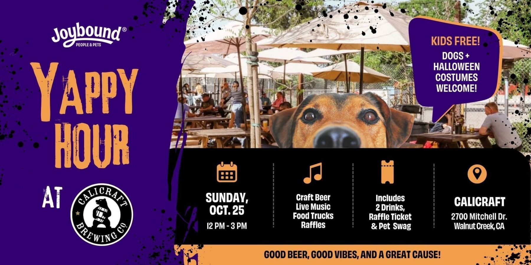 Joybound People And Pets presents: Yappy Hour at Calicraft Brewing Company! promotional image