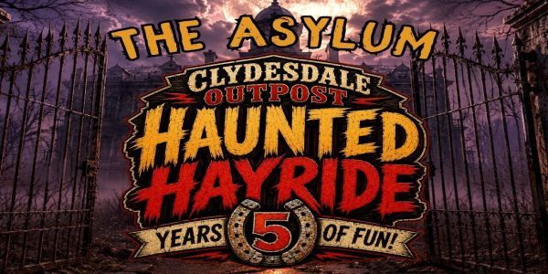 Clydesdale Outpost Haunted Hayride promotional image