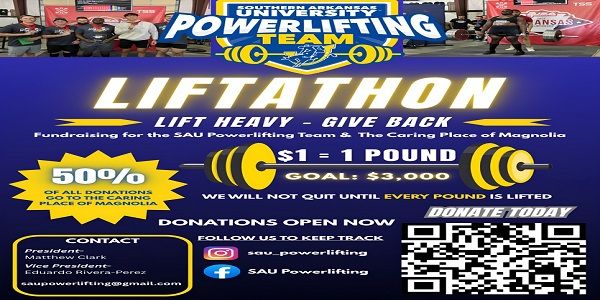 SAU Powerlifting Team LIFTATHON promotional image