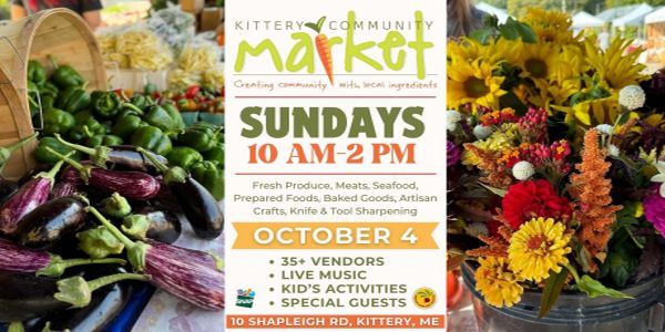 Kittery Community Market | Sunday, October 4th | 10-2 PM promotional image