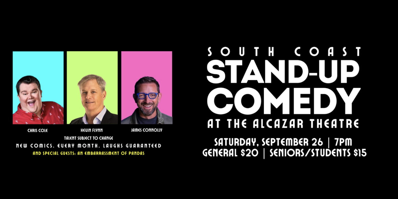 South Coast Stand-Up Comedy-Sept promotional image