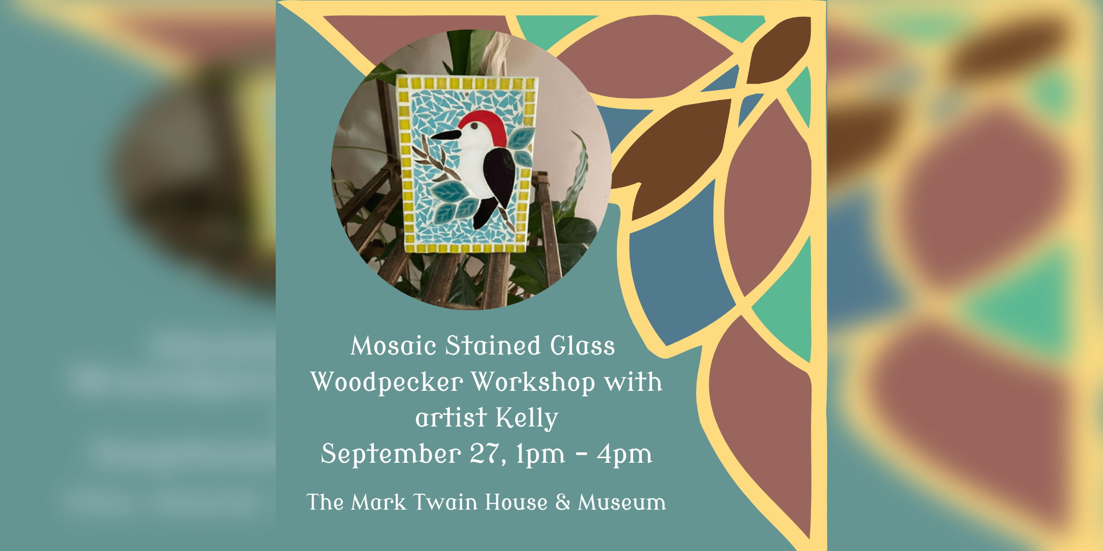 Mosaic Stained Glass Woodpecker promotional image