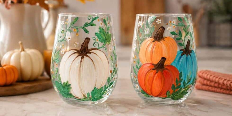 Harvest Sips Stemless Glasses (Set Of 2) - Painting Class promotional image
