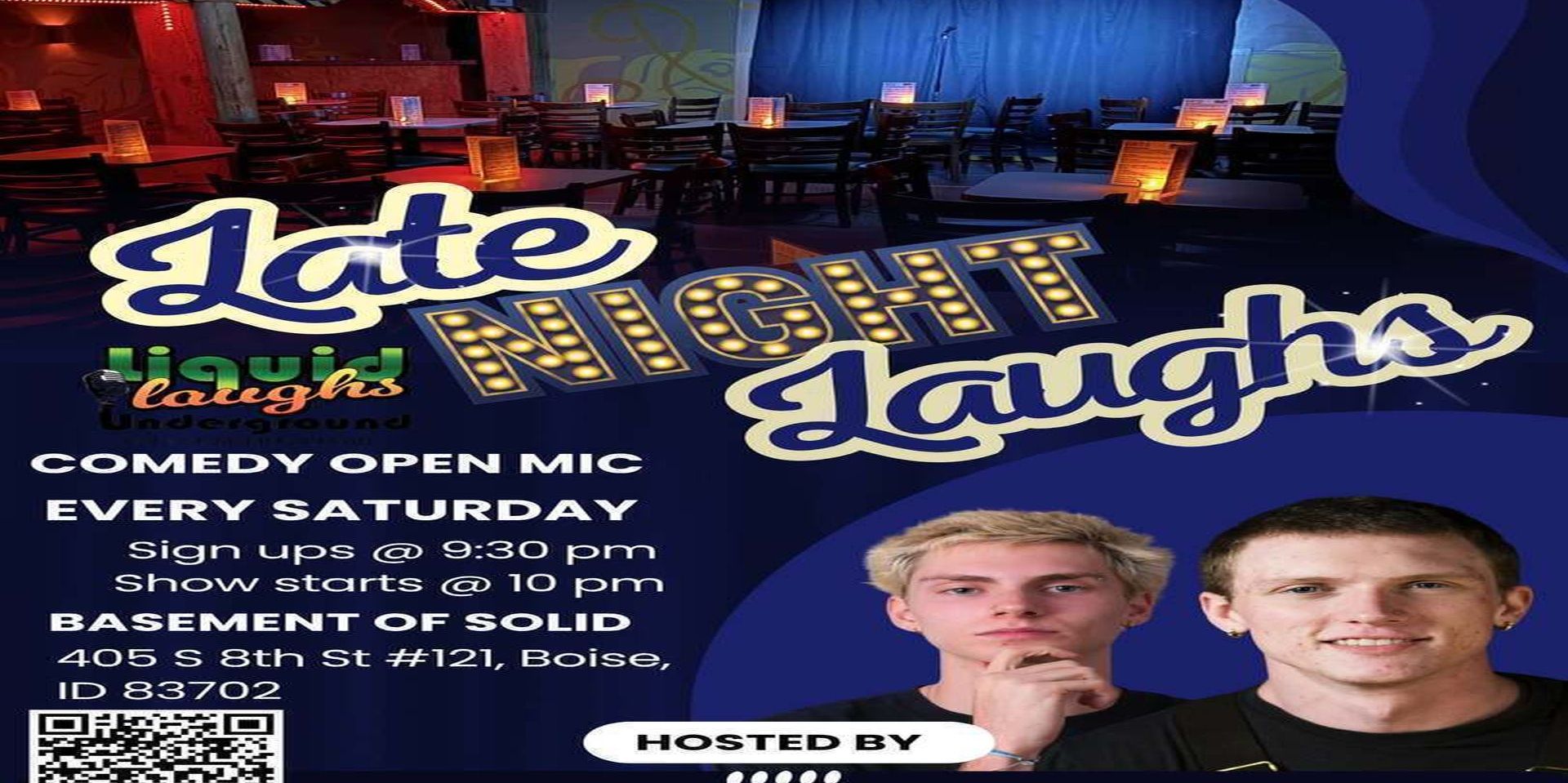 Free Comedy Show! Late Night Laughs Comedy Show and Open Mic! promotional image