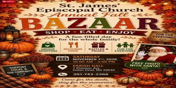 St James' Church Famous Fall Bazaar promotional image