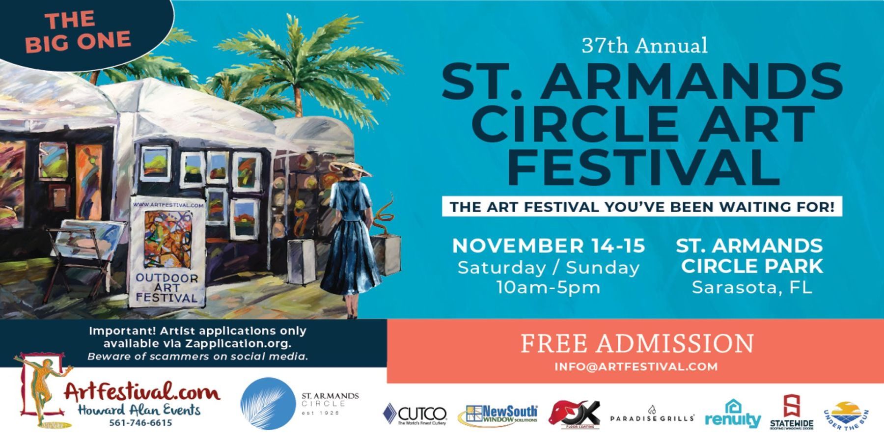 37th Annual St. Armands Circle Art Festival promotional image