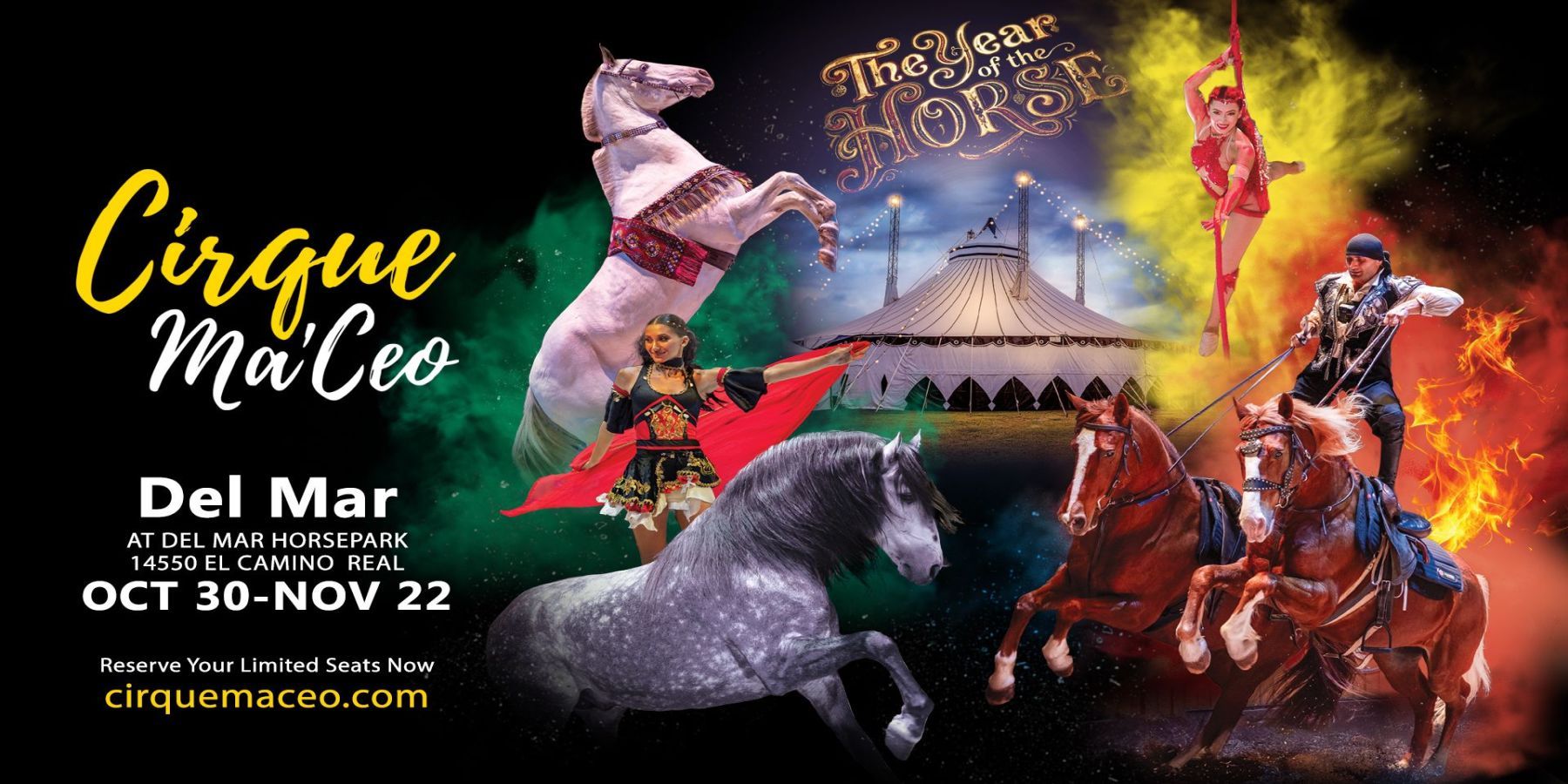 Cirque Ma'Ceo LIVE in Del Mar, Oct 30 - Nov 22, 2026 promotional image
