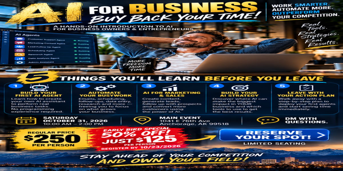 Ai Training - Learn how to use Ai in your business. Live in Anchorage promotional image