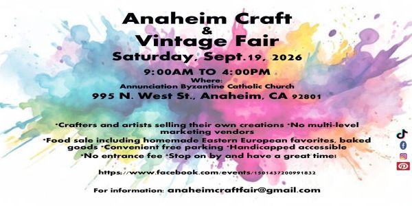 Anaheim Craft and Vintage Fair promotional image